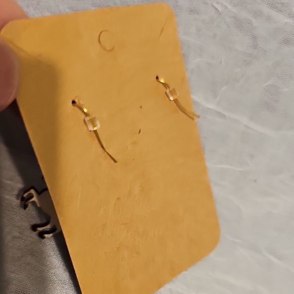 Charming Unicorn Earrings - White and Blue - Picture 3 of 6